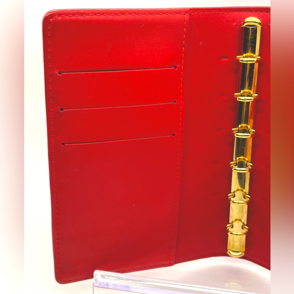 Louis Vuitton 6-ring Small Agenda Cover in Red Vernis - Picture 7 of 14